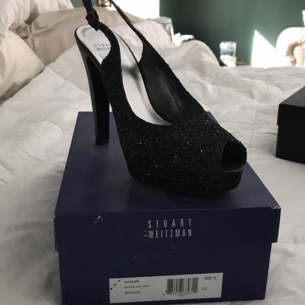 Black glitter Heels